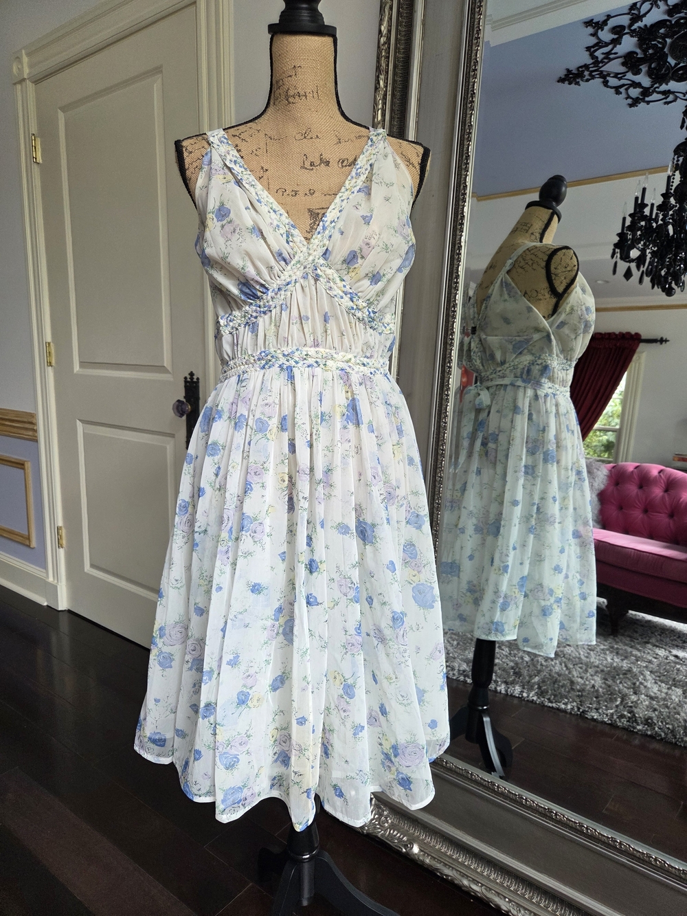 Vtg. Eve Stillman For Lord & Taylor Chiffon Dress M